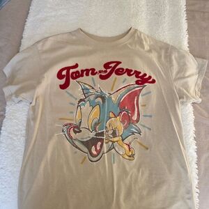 Tom and Jerry Beige T-Shirt